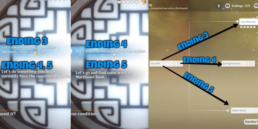 Ningguang Hangout endings 3, 4, and 5