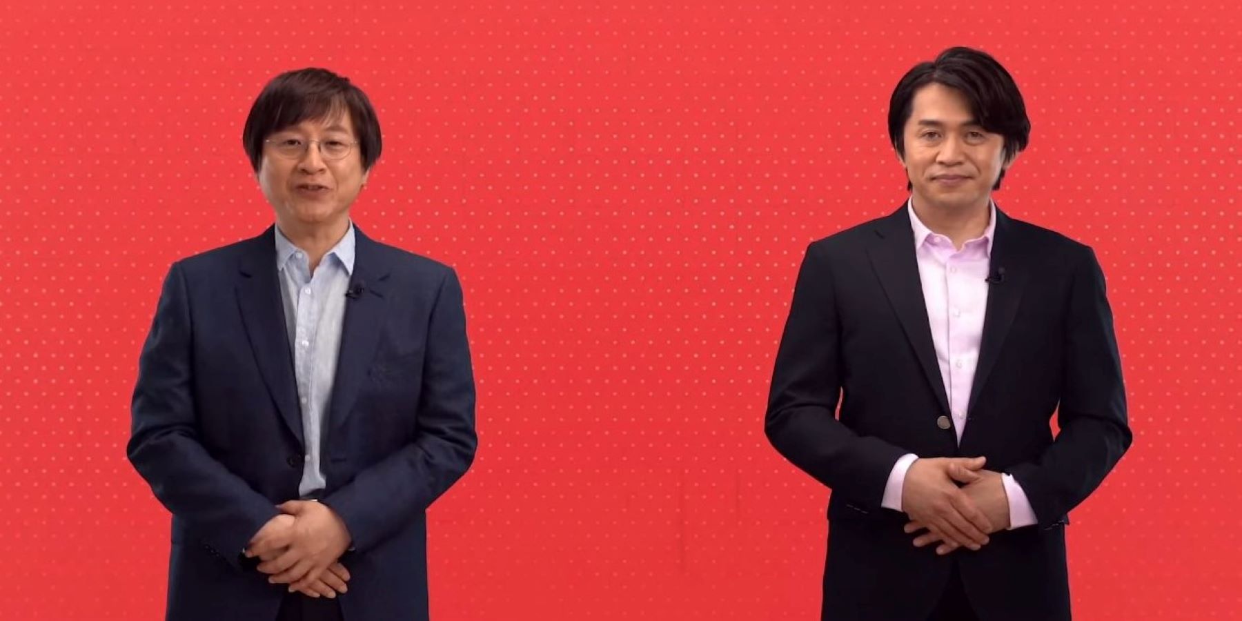 Nintendo's Yoshiaki Koizumi and Shinya Takahashi speaking during a Nintendo Direct