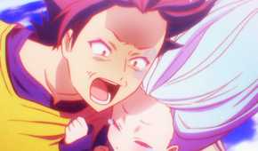 No Game No Life Sora and Shiro falling through the sky