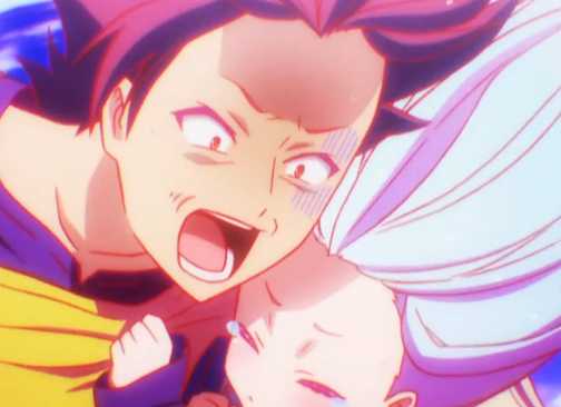 No Game No Life Sora and Shiro falling through the sky