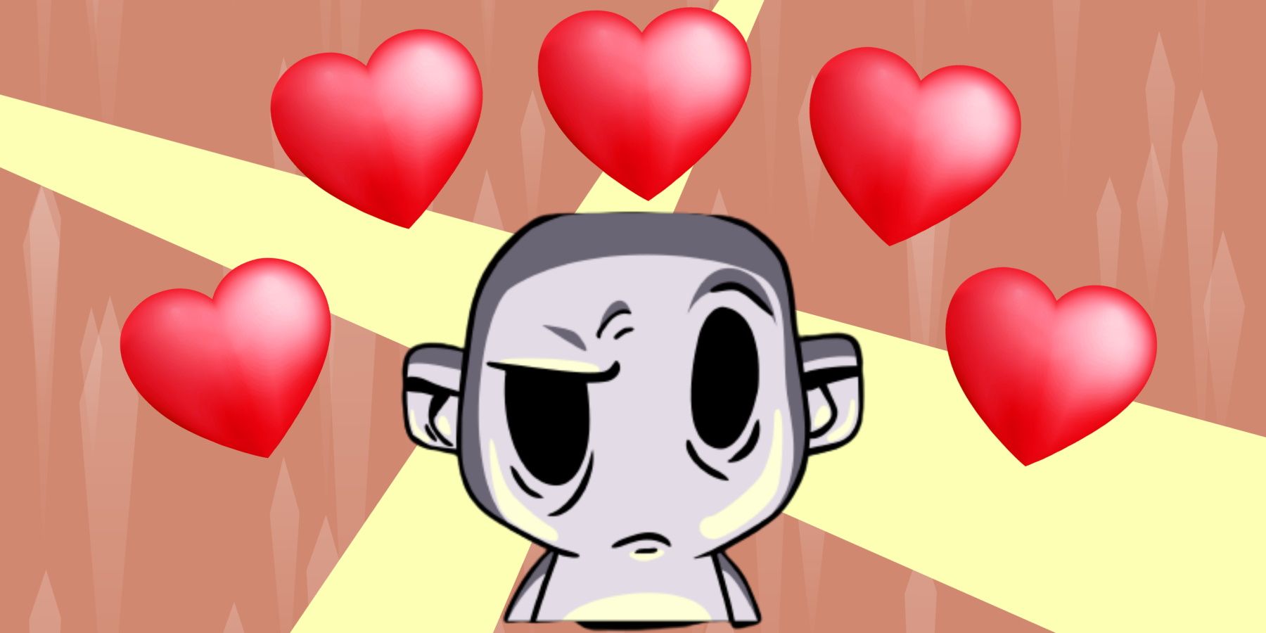 Nobody Saves the World main character with cartoon hearts