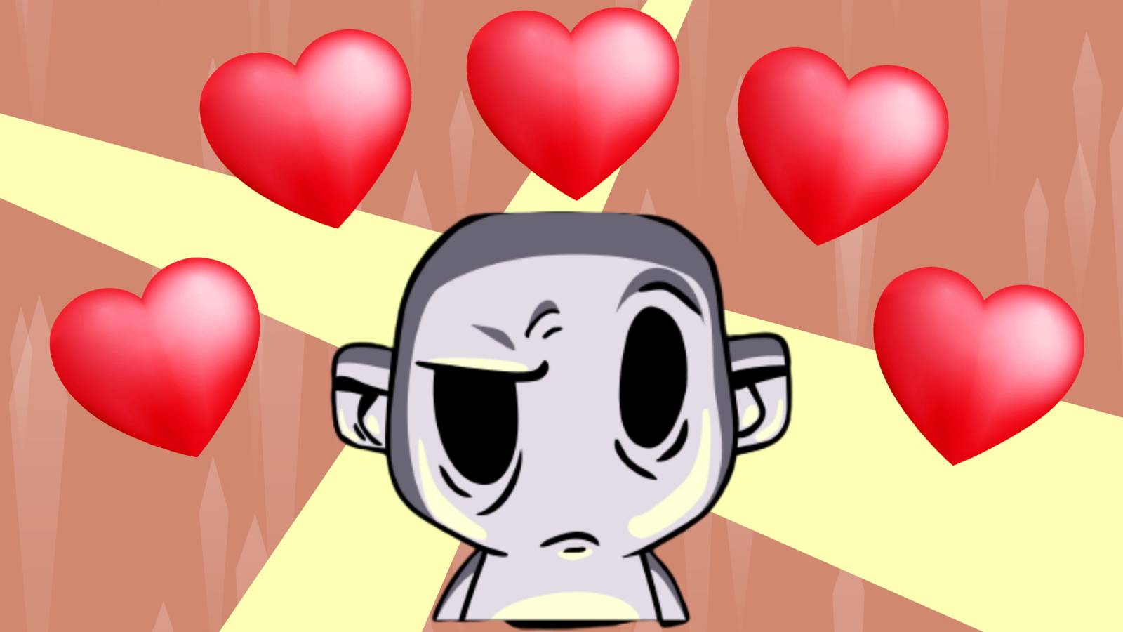 Nobody Saves the World main character with cartoon hearts