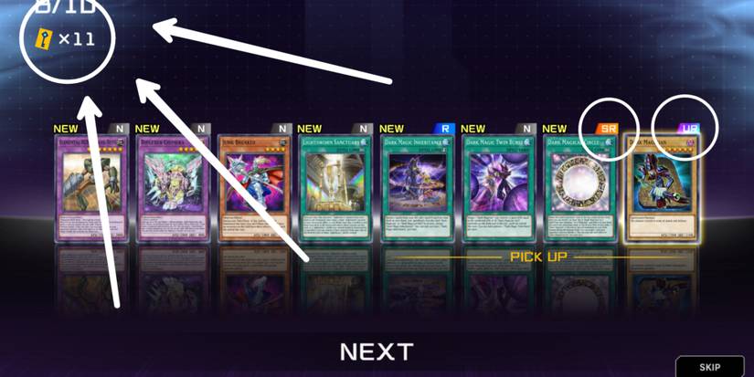 Obtaining keys while opening packs in yugioh master duel