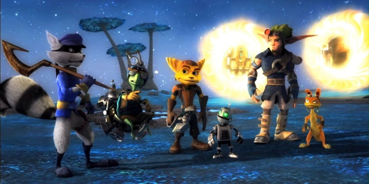 Sly, Ratchet, and Jak in PlayStation Move Heroes