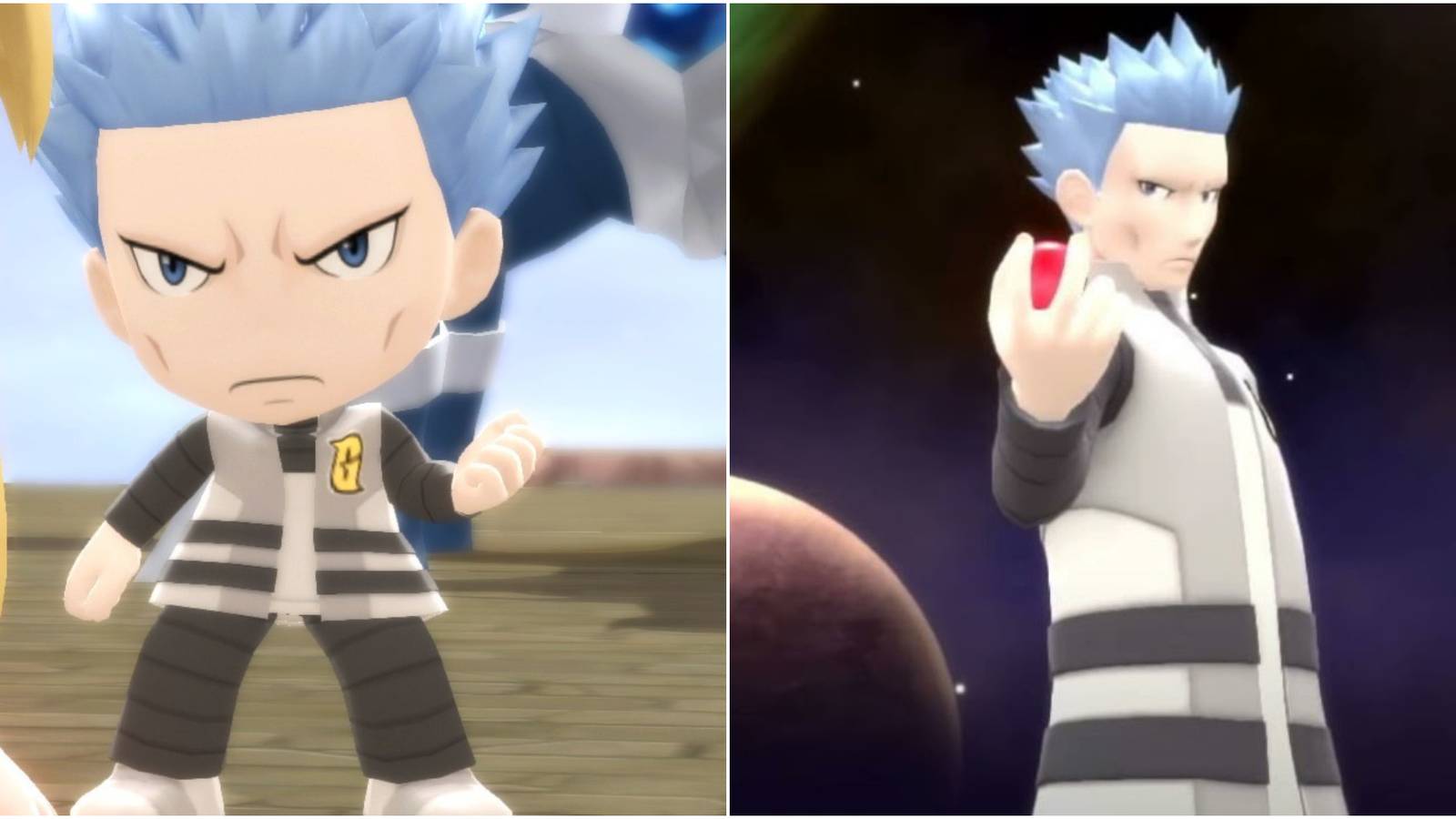 Pokemon BDSP Cyrus Out of Battle and In Battle