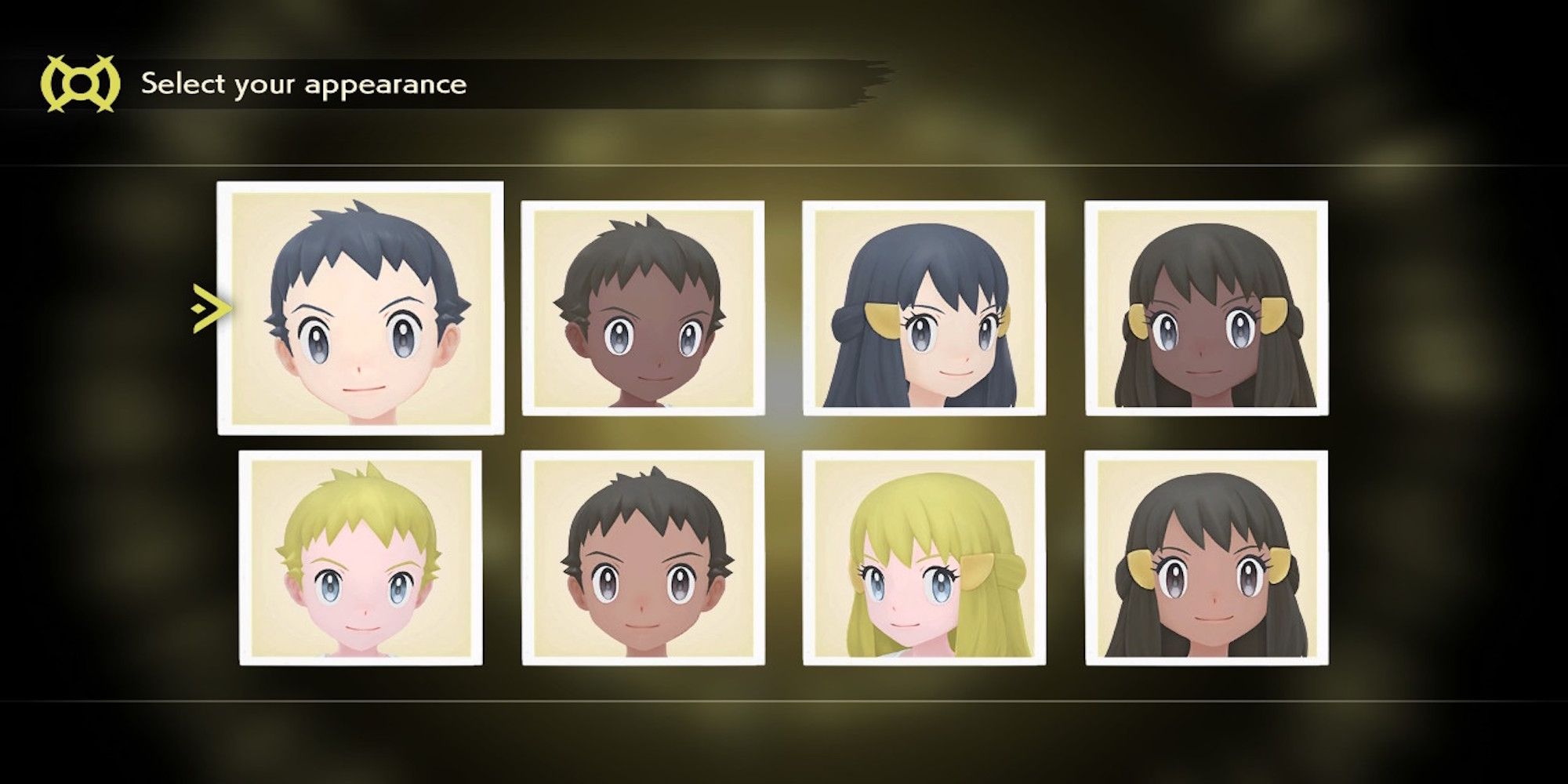 The character customization menu from Pokemon Legends: Arceus