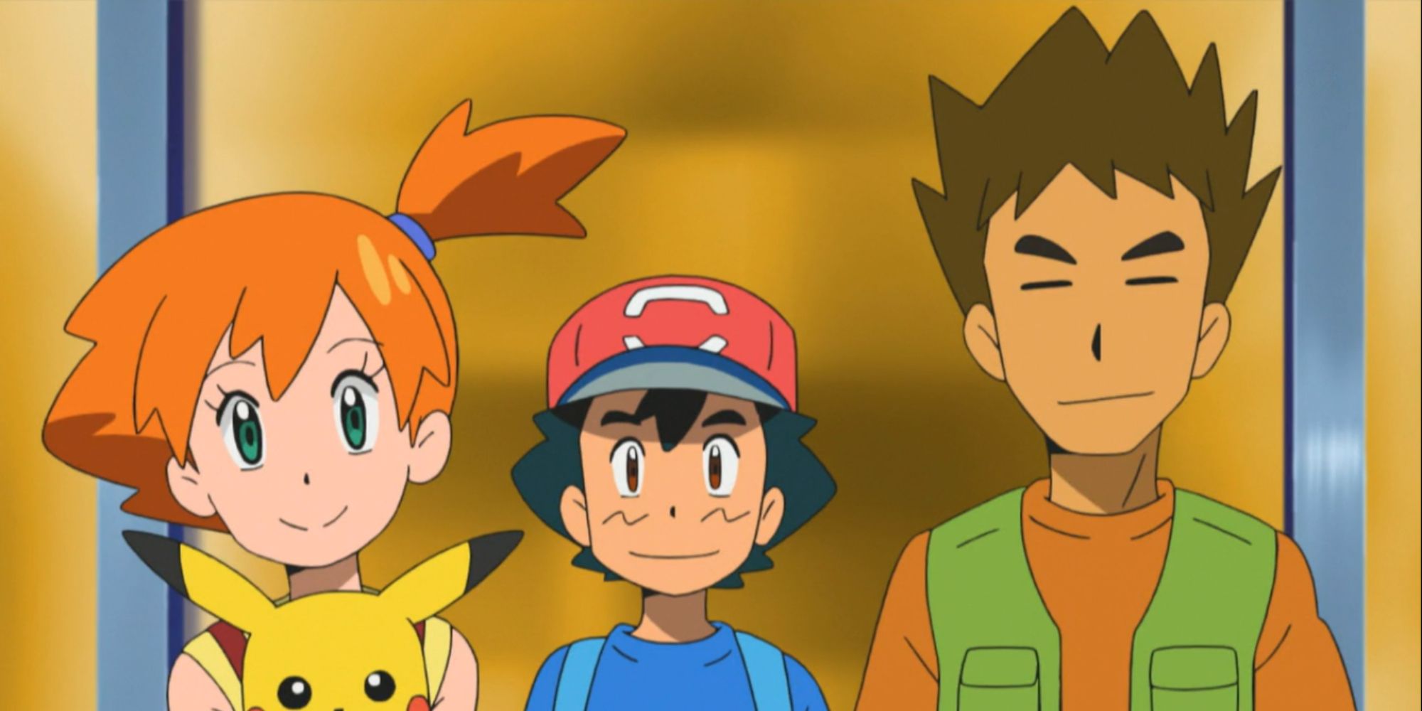 Ash, Misty, Pikachu and Brock