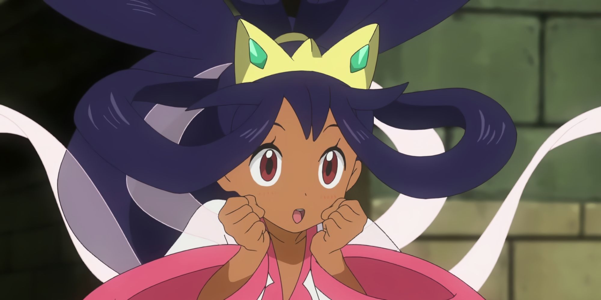 Pokemon anime Iris in her Unova League Champion outfit