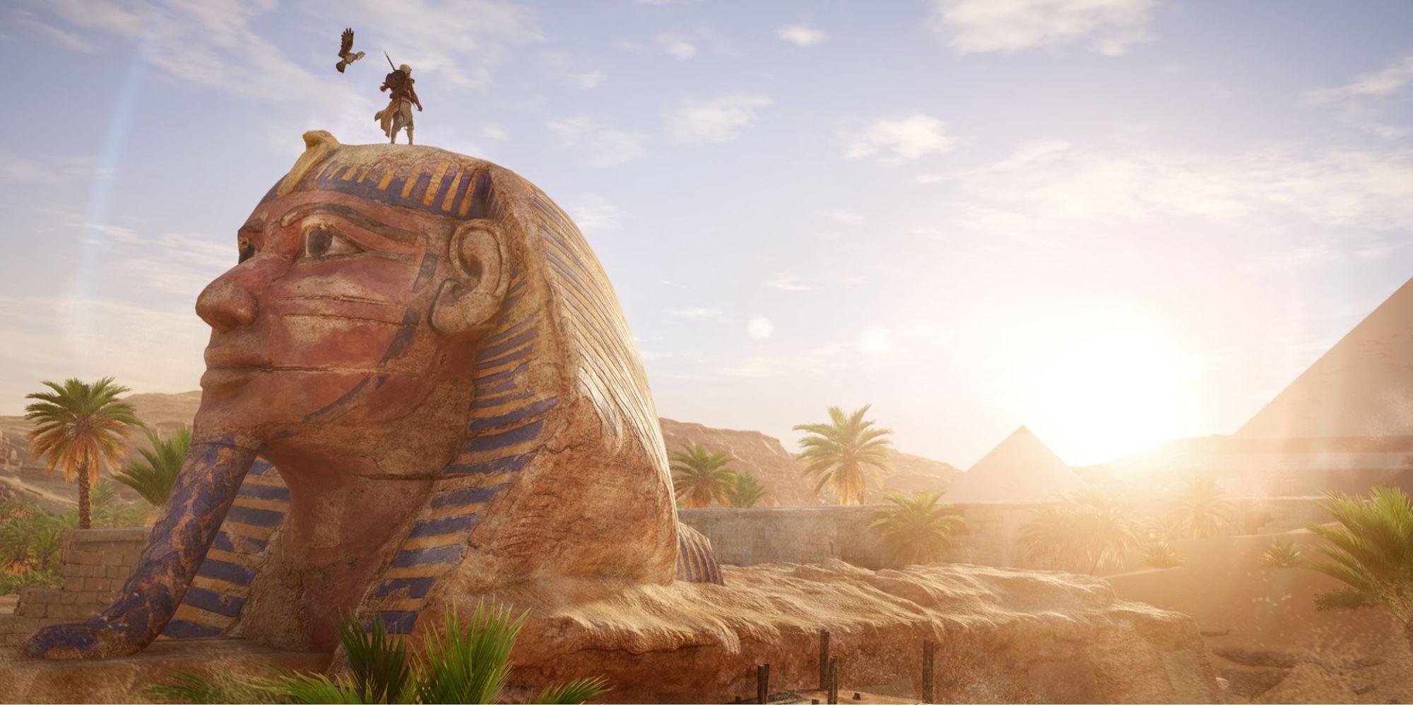 Popular Games on Steam - Assassin's Creed Origins - Player watches the Sun rise