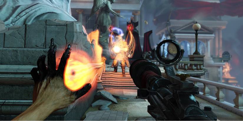 Popular Games on Steam - BioShock Infinite - Player uses Vigor on enemy