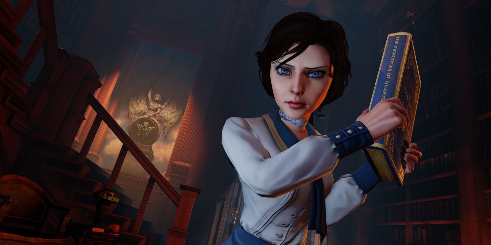 Popular Games on Steam - Feature - Player interacts with Elizabeth from BioShock Infinite 