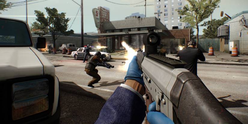 Popular Games on Steam - PAYDAY 2 - Player attacks enemies with his squad