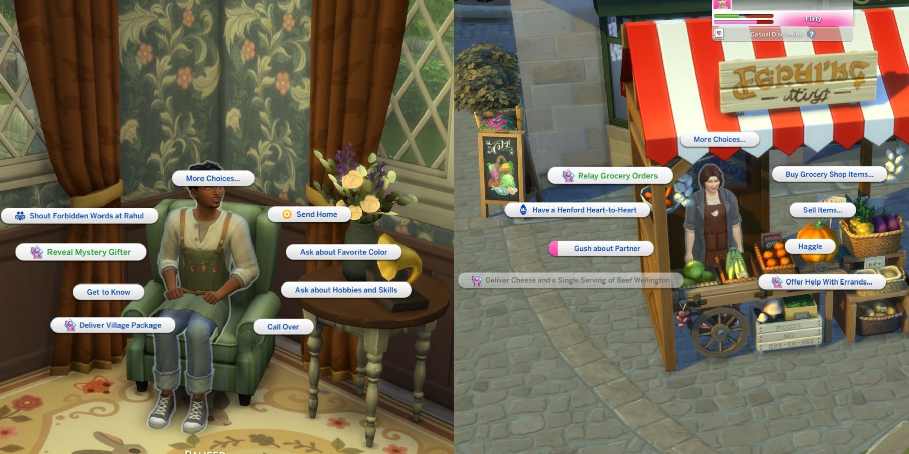 Rahul chopra and kim goldbloom in the Sims 4