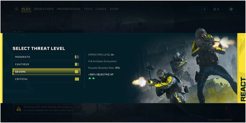 Rainbow Six Extraction Four Difficulty Selections For Each Mission