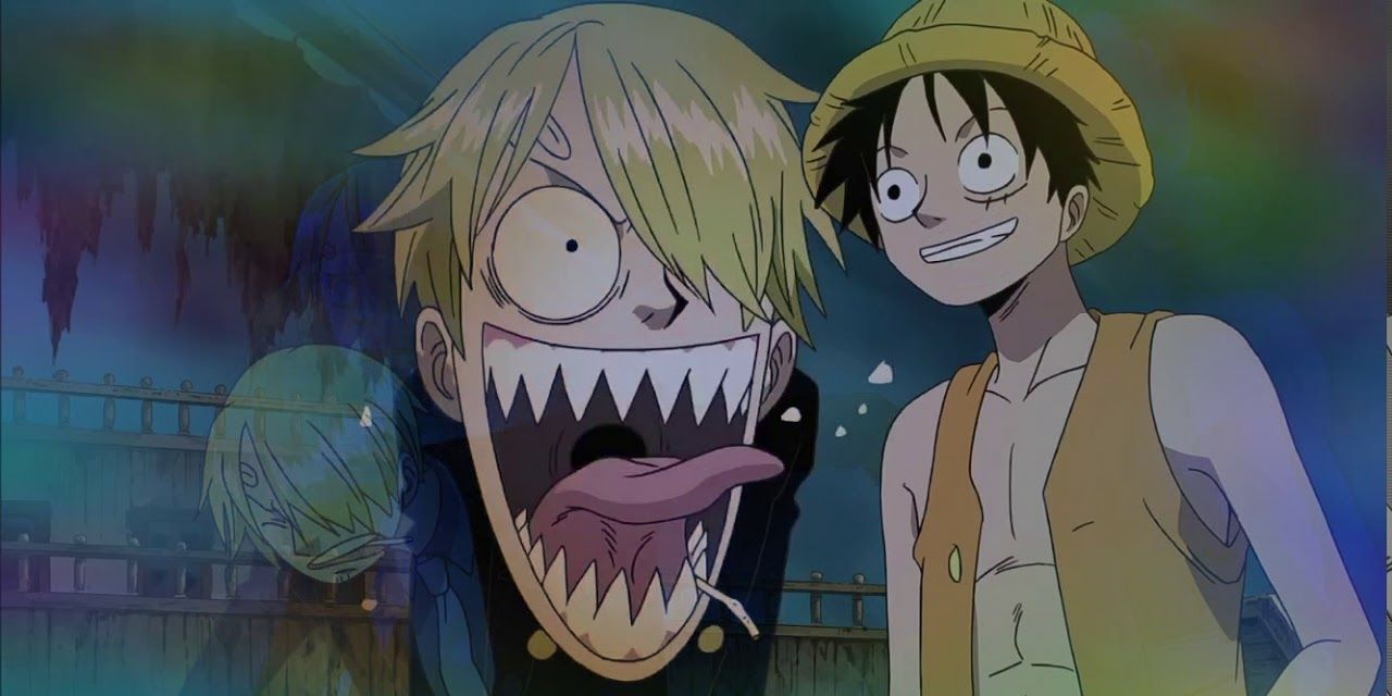 One Piece Sanji gets mad at Luffy