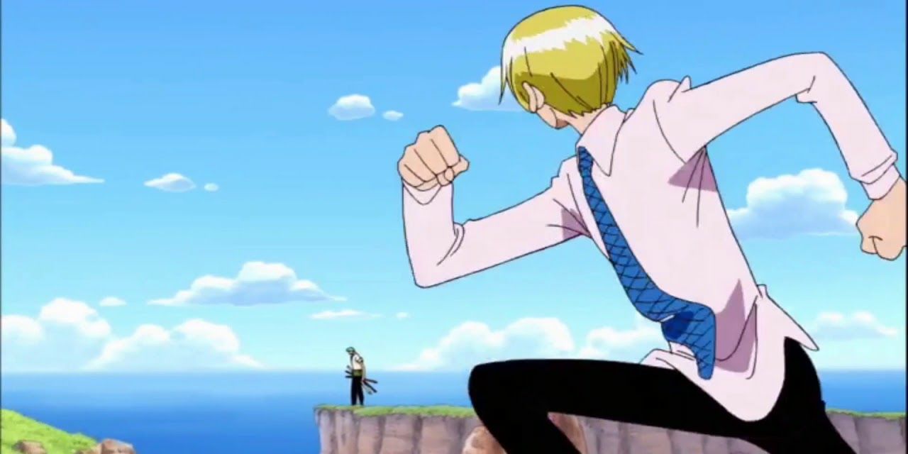 One Piece Sanji looks at Zoro