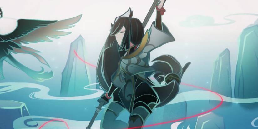 Shenhe with black hair in Genshin Impact