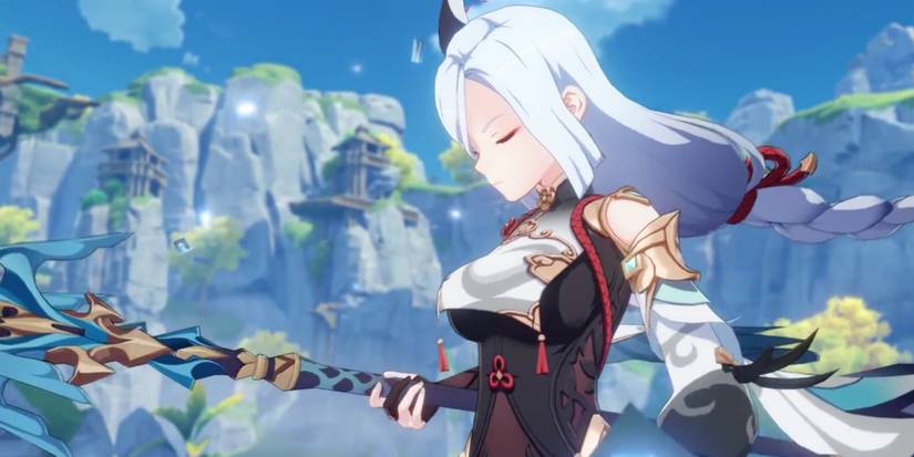 Shenhe with calamity in Genshin Impact