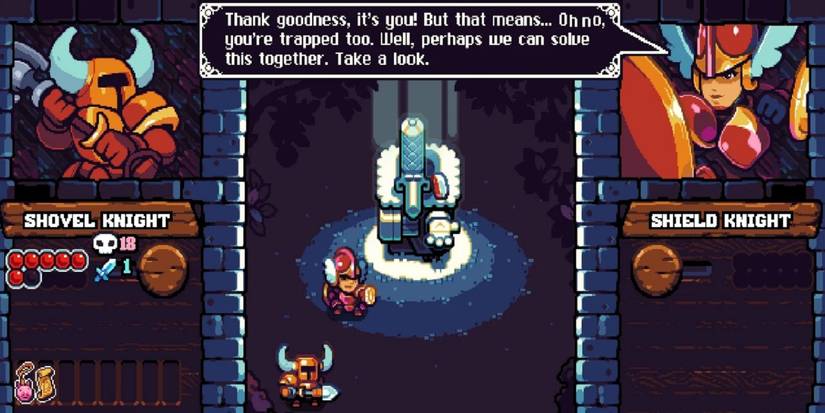 Shovel Knight Pocket Dungeon screenshot Shovel Knight meets Shield Knight
