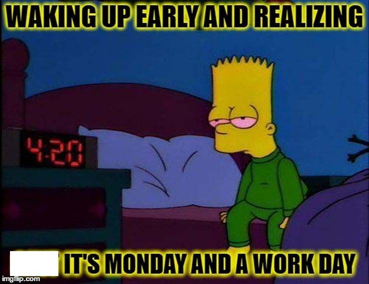 Simpsons Bart Monday Meme Censored