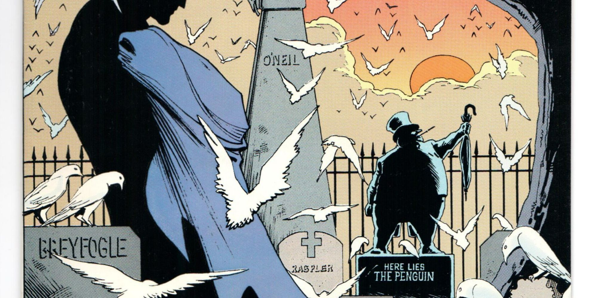 The Penguin's tombstone from Detective Comics 610: Snow & Ice