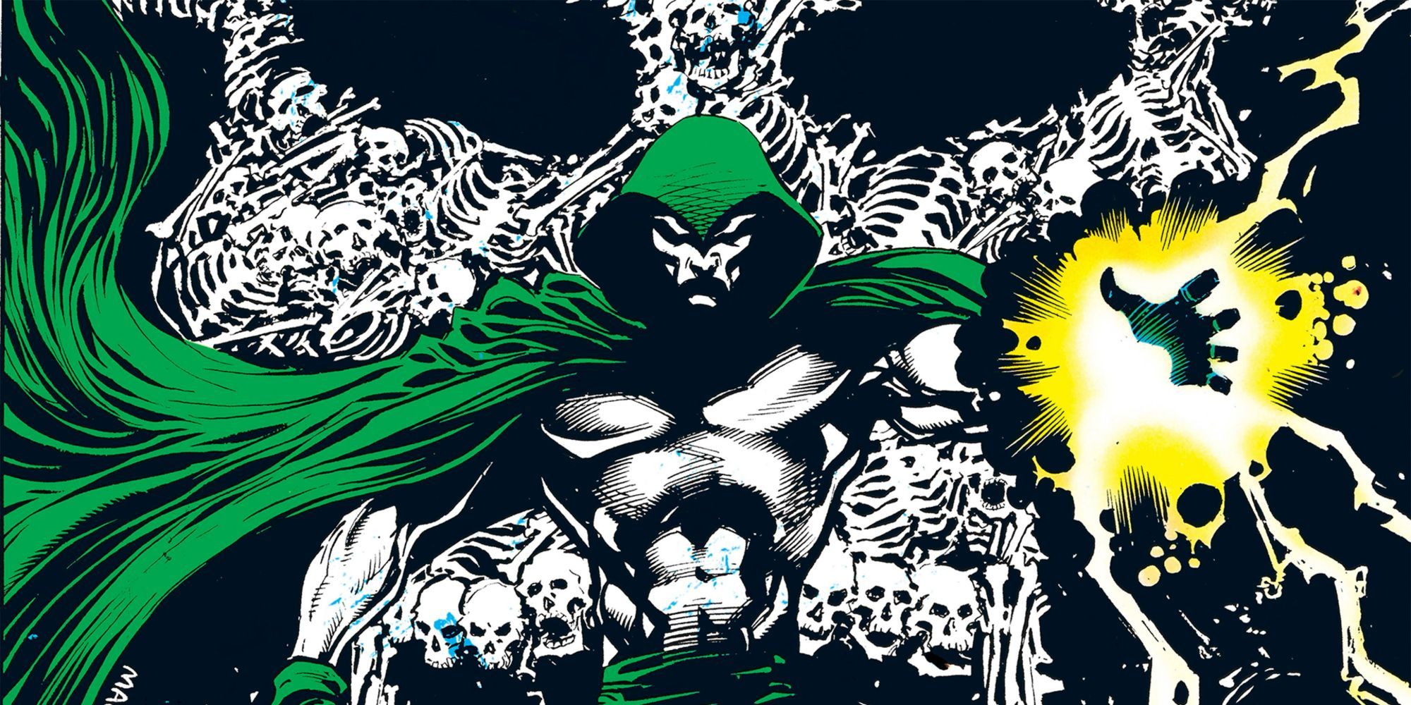 Призрак из комиксов DC на троне из костей