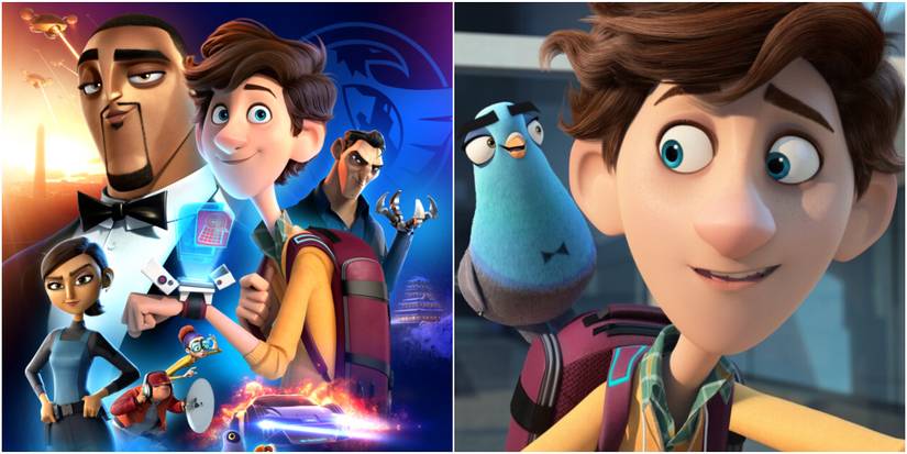 Spies In Disguise Collage Of Movie Poster And Lance And Walter