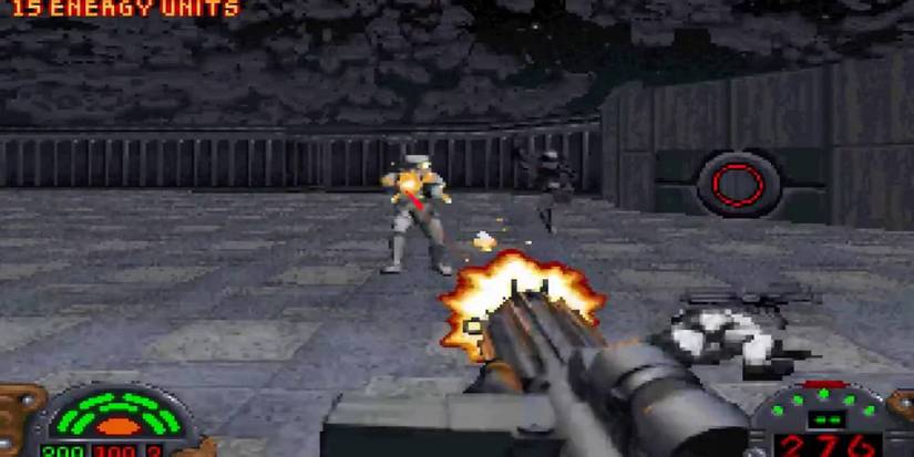 Star Wars Dark Forces Shooting a storm trooper