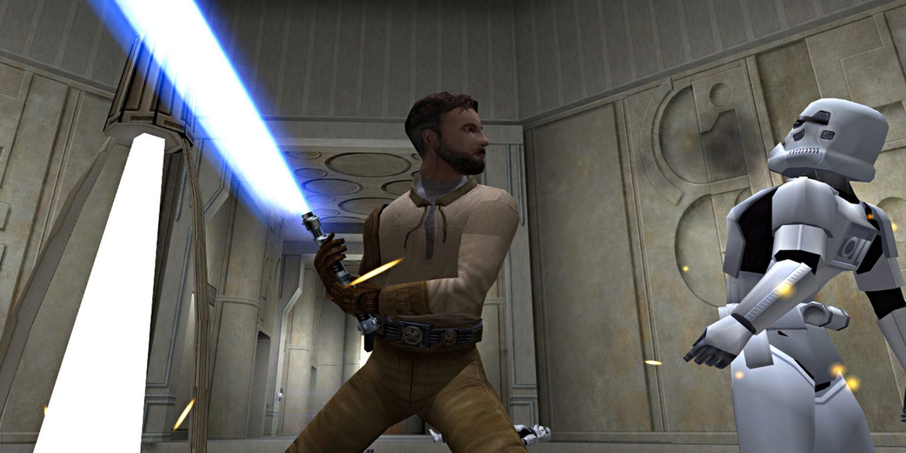 Star-wars-jedi-outcast-Kyle Katarn with a lightsaber