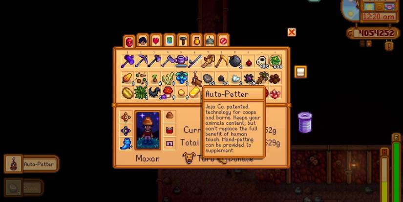 Stardew Valley Auto-Petter In Inventory