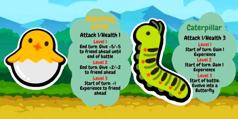 Super Auto Pets Hatching Chick And Caterpillar Stats