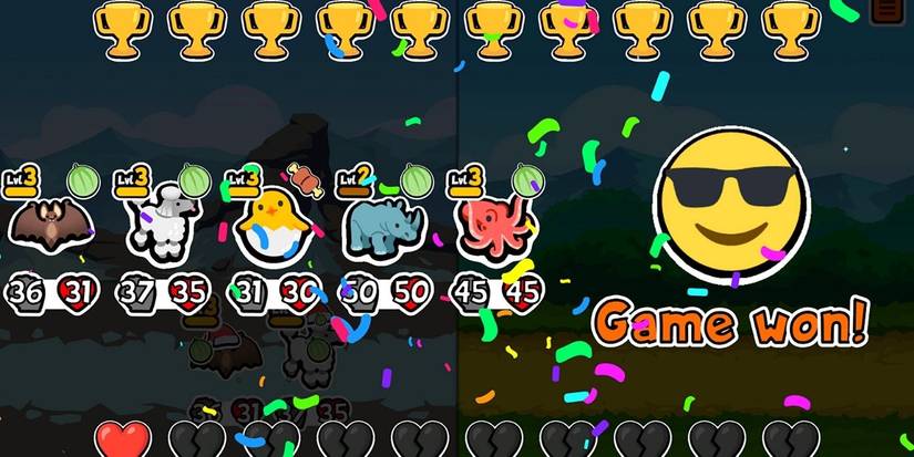 Super Auto Pets Win Screen