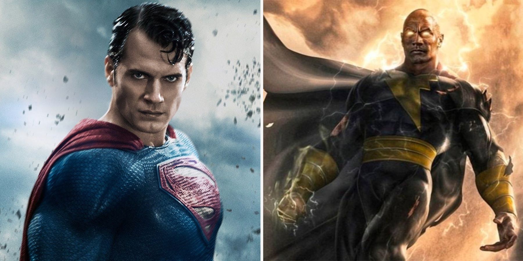 Henry Cavill's Superman Meets Dwayne Johnson's Black Adam In Fan Art