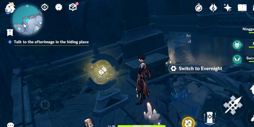 Switching to Evernight in Genshin Impact