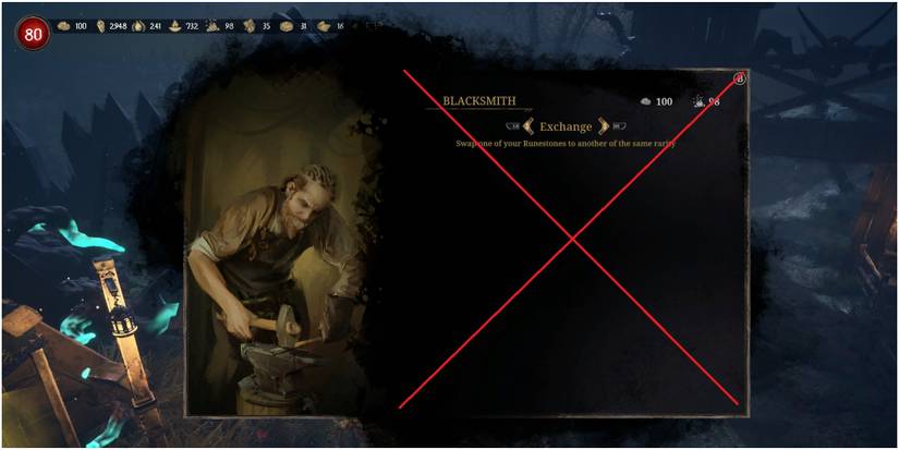 Tainted Grail Conquest Avoiding The Exchange Tab At The Blacksmith