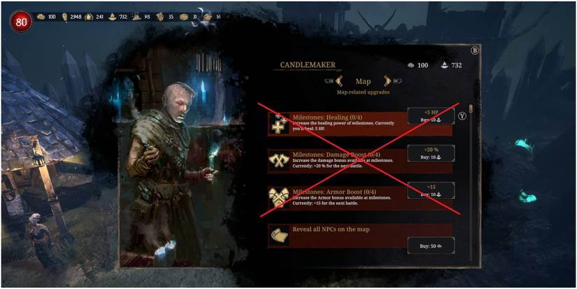 Tainted Grail Conquest Avoiding The Milestone Upgrades At The Candlemaker