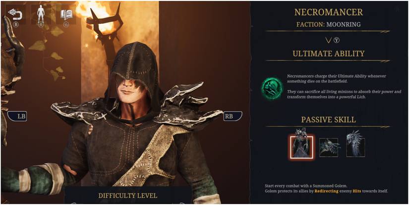 Tainted Grail Conquest Choosing The Necromancer From The Selection Screen