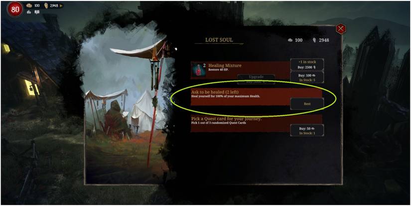 Tainted Grail Conquest Choosing To Rest By The Campfire