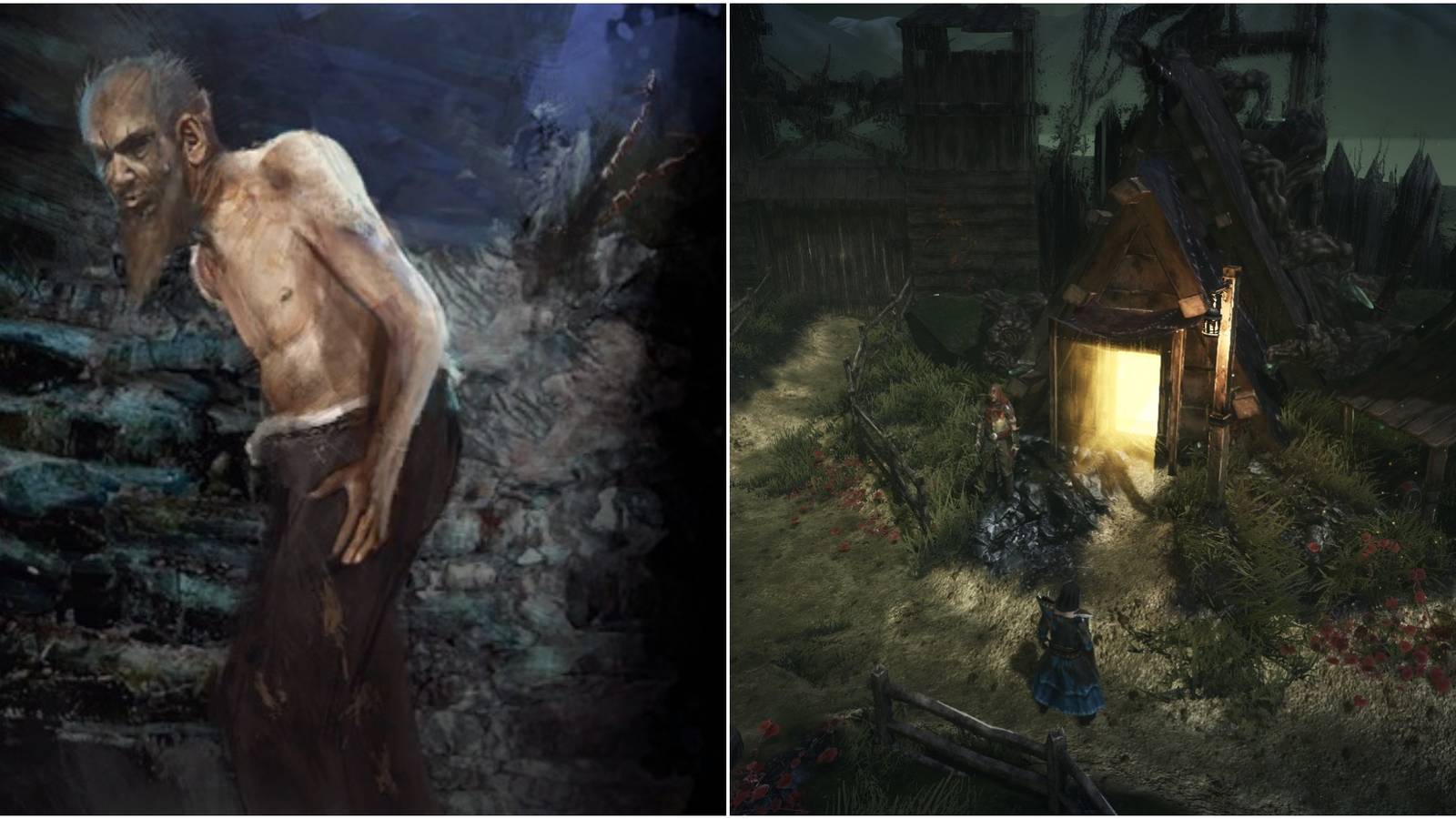 Tainted Grail Conquest Master At Arms Guide Collage Outside Home And Portrait