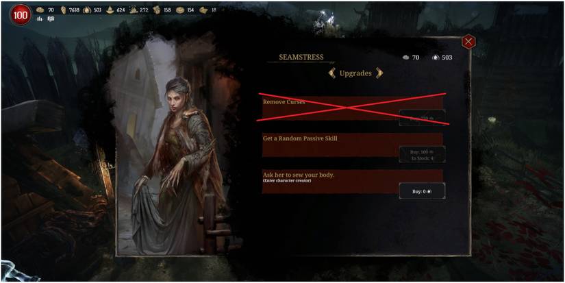 Tainted Grail Conquest Not Buying The Remove Curse Upgrade