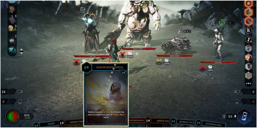 Tainted Grail Conquest Playing A Card That Reduces Armor