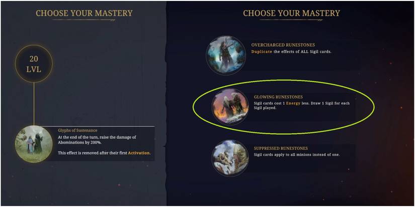 Tainted Grail Conquest Selecting The Glowing Runestones Summoner Mastery