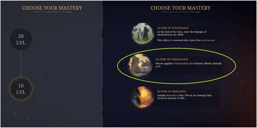 Tainted Grail Conquest Selecting The Glyphs Of Enhancing Summoner Mastery