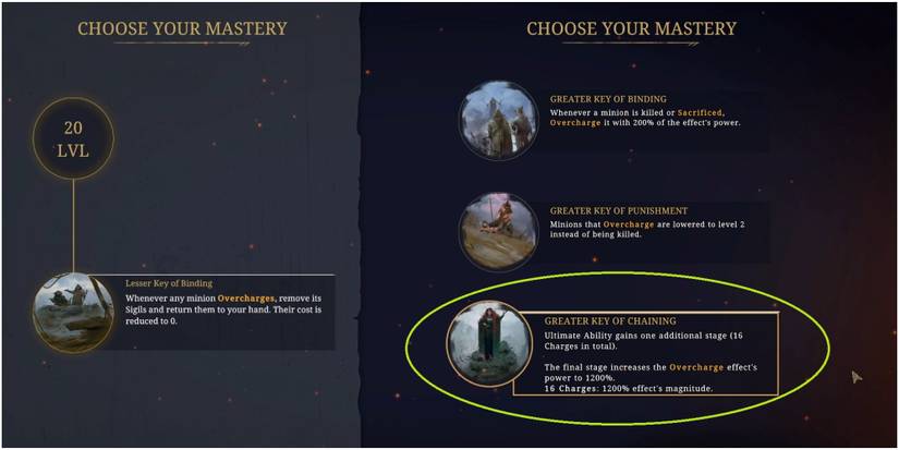 Tainted Grail Conquest Selecting The Greater Key Of Chaining Blood Mage Mastery