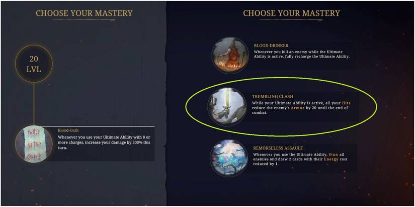 Tainted Grail Conquest Selecting The Trembling Clash Berserker Mastery