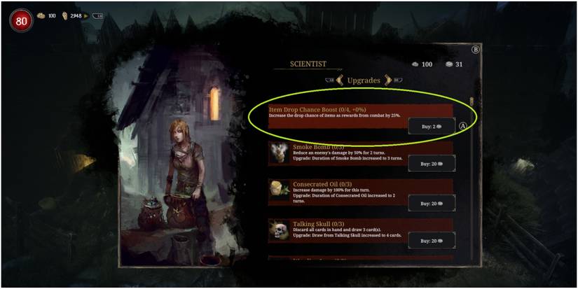 Tainted Grail Conquest Upgrading Better Item Drop Rates
