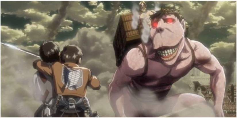 Attack on Titan The Cart Titan Rescuing Zeke