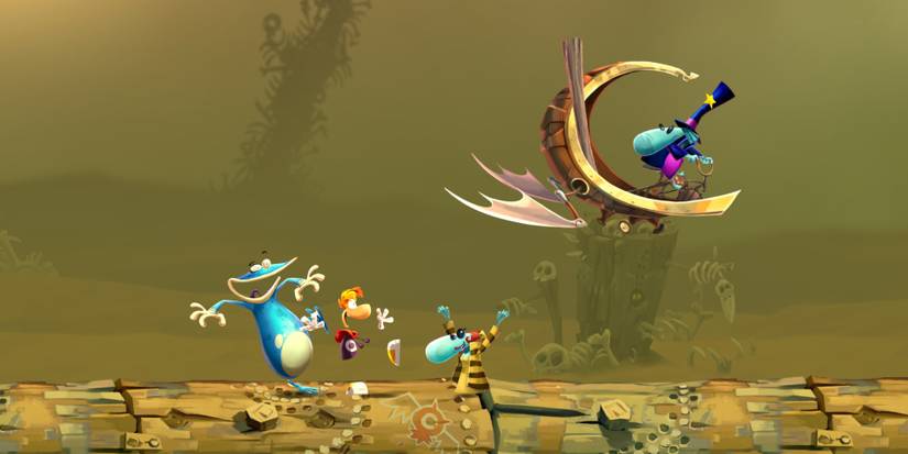 Rayman, Globox, and the Magician in Rayman: Legends