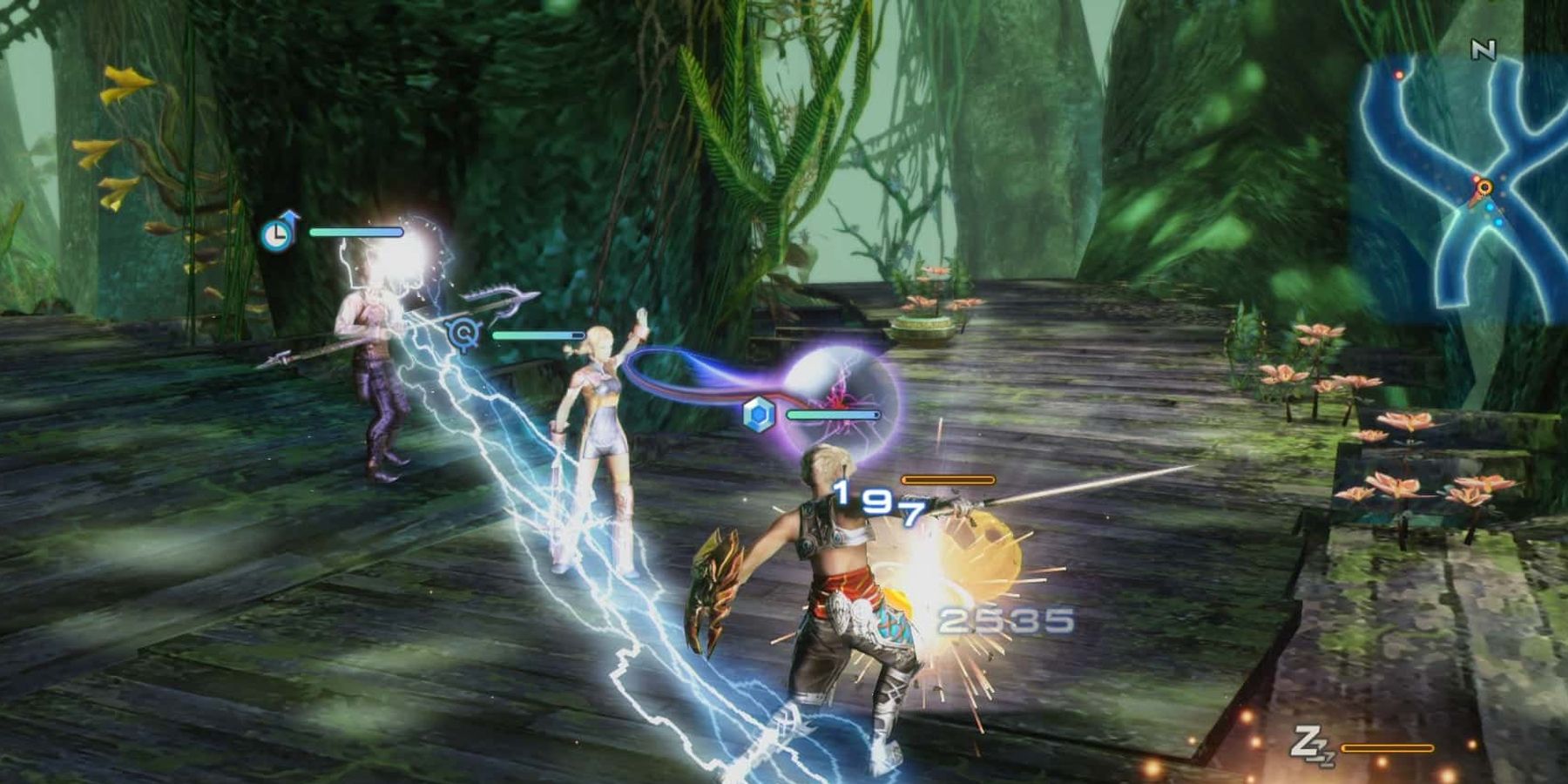 Final Fantasy 12 Zodiac Age The party attacking various opponents