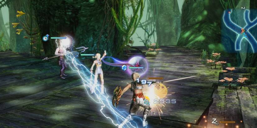 Final Fantasy 12 Zodiac Age The party attacking various opponents